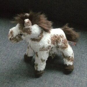 Collectible DOUGLAS Cuddle Toy Stoney Appaloosa Horse Pony Plush White Brown 7"